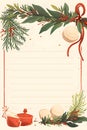 A blank card with space for your own inscription, decorated on the sides with rowan leaves and conifers