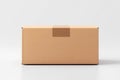 Blank cardboard box, craft paper package isolated on white background Royalty Free Stock Photo