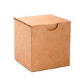 Blank cardboard box isolated on white Royalty Free Stock Photo