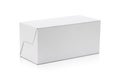 Blank cardboard box isolated on white background. Template of long box for your design. Clipping paths object Royalty Free Stock Photo