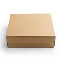 Blank Cardboard Box Mockup. Generative ai Royalty Free Stock Photo