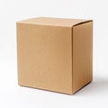 Blank Cardboard Box Mockup. Generative ai Royalty Free Stock Photo