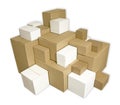 Blank cardboard boxes Royalty Free Stock Photo