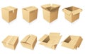 Blank cardboard boxes