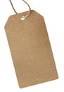 Blank cardboard price label tied with rope for show price or dis Royalty Free Stock Photo