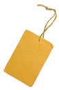 Blank Cardboard Sale Tag Label Isolated Closeup