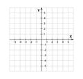 Blank cartesian coordinate system in two dimensions. Rectangular orthogonal coordinate plane with axes X and Y on