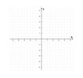 Blank cartesian coordinate system in two dimensions. Rectangular orthogonal coordinate plane with axes X and Y on