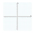 Blank cartesian coordinate system in two dimensions. Rectangular orthogonal coordinate plane with axes X and Y on