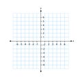 Blank cartesian coordinate system in two dimensions. Rectangular orthogonal coordinate plane with axes X and Y
