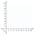 Blank cartesian coordinate system in two dimensions. Rectangular orthogonal coordinate plane with axes X and Y on squared grid