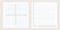 Blank cartesian coordinate system vector. Two dimensional orthogonal grid with X and Y axes. Mathematical diagram Royalty Free Stock Photo