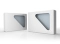 Blank carton box product with windowpane