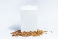 White generic cereal box, studio shot Royalty Free Stock Photo