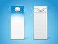 Blank carton milk boxes or paper 3d container Royalty Free Stock Photo