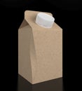 Blank carton milk and juice packaging