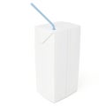 Blank carton package. 3d render on white