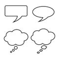 Blank cartoon bubble speech on white background