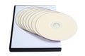 Blank case DVD / CD and disk on white background Royalty Free Stock Photo