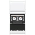 Blank cassette tape box design mockup.