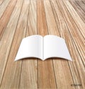 Blank catalog, magazines,book mock up on wood background. Vector Royalty Free Stock Photo