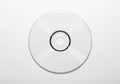 Blank cd disc with a hole in the center isolated on white background Royalty Free Stock Photo