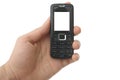 Blank cell phone with clipping paths Royalty Free Stock Photo