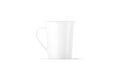 Blank ceramic bell-shaped 11oz mug mockup stand, front view Royalty Free Stock Photo