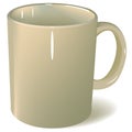 Blank ceramic mug. Illustration