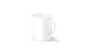 Blank ceramic 11oz mug with handle mockup stand, side view