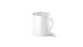 Blank ceramic 11oz mug mockup stand, looped rotation, side view