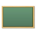 Blank chalk green board in a wood frame for write and teach on w Royalty Free Stock Photo