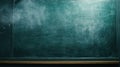 Wiped School Blackboard in Empty Classroom Shows Chalk Dust and Eraser Marks Royalty Free Stock Photo