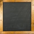 Blank chalkboard with wood frame. Royalty Free Stock Photo