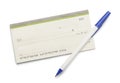 Checkbook Pen Royalty Free Stock Photo