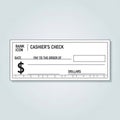 A blank check with a dollar sign and spaces for the date, payee, and amount Royalty Free Stock Photo