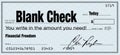 Blank Check - Financial Freedom from Wealth Royalty Free Stock Photo