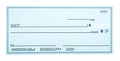 Blank Check Isolated on White Royalty Free Stock Photo