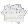 Blank check template. Check vector template. Banking check template