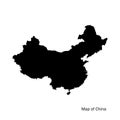 Blank china map on background. Flat china map