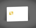 Blank chip card banking empty card mockup template