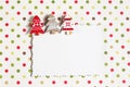 Blank christmas greeting card with decor