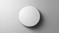 Circle White Mockup, 3D Rendering, Clean Minimal Style Royalty Free Stock Photo