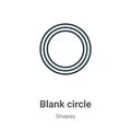 Blank circle outline vector icon. Thin line black blank circle icon, flat vector simple element illustration from editable shapes Royalty Free Stock Photo