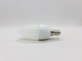 Blank Clean Oval Shaped Electric Light Bulb for Home Interiors Lighting Accessories in White Isolated background