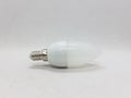 Blank Clean Oval Shaped Electric Light Bulb for Home Interiors Lighting Accessories in White Isolated background
