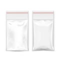 Blank Bag Plastic Pouch Packaging With Zipper