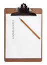 Blank Clipboard with Check Boxes and Pencil Royalty Free Stock Photo