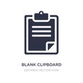 blank clipboard icon on white background. Simple element illustration from Education concept