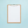 Blank clipboard mock up on pastel color background